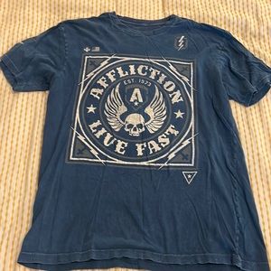 Affliction T-shirt size extra large blue